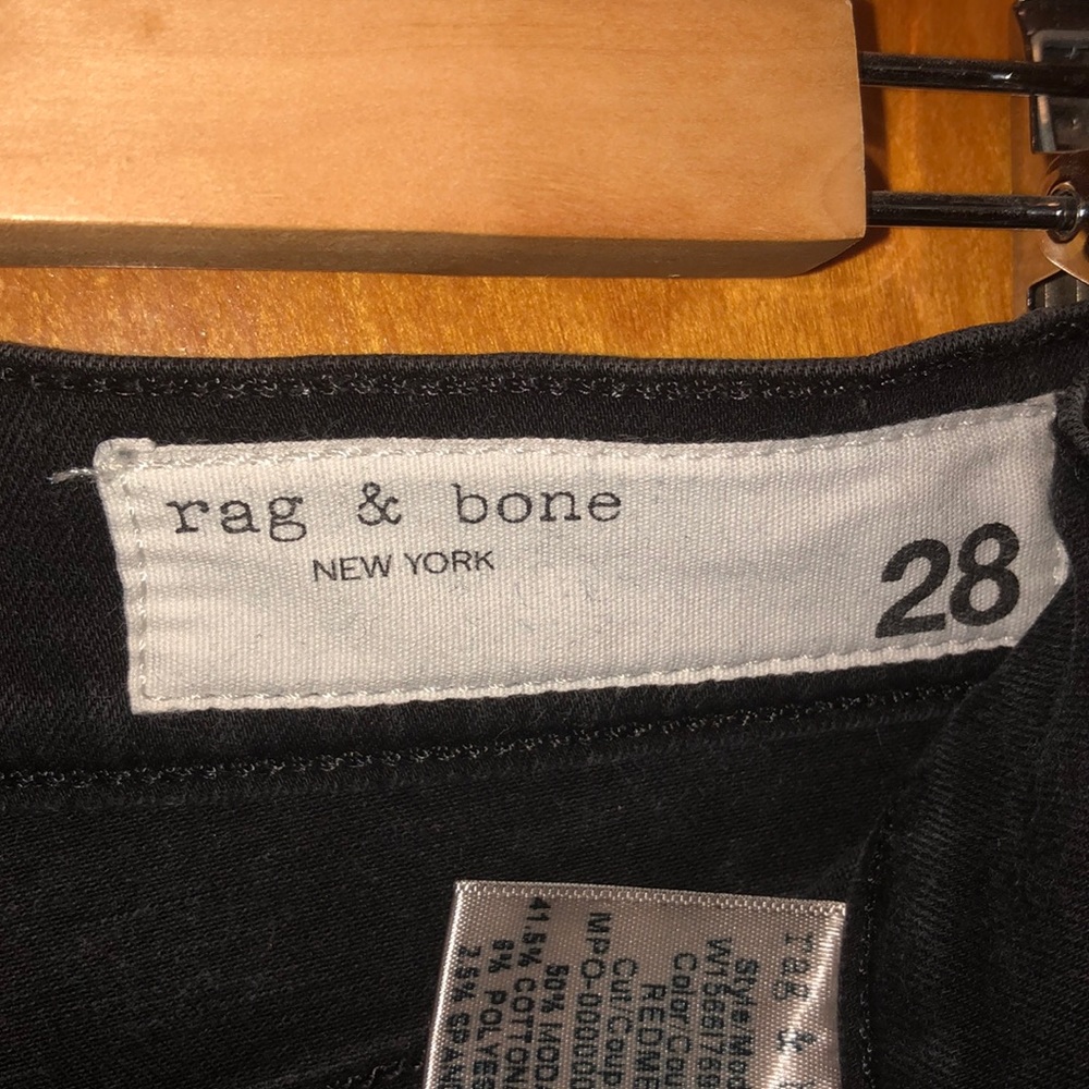 Coated Metallic Burgundy Rag & Bone Jeans - Picture 5 of 8